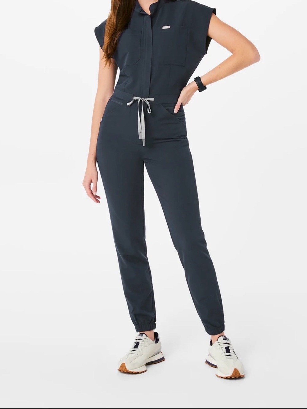 NWT FIGS Rafaela Cargo Jumpsuit XXS Dark Harbor